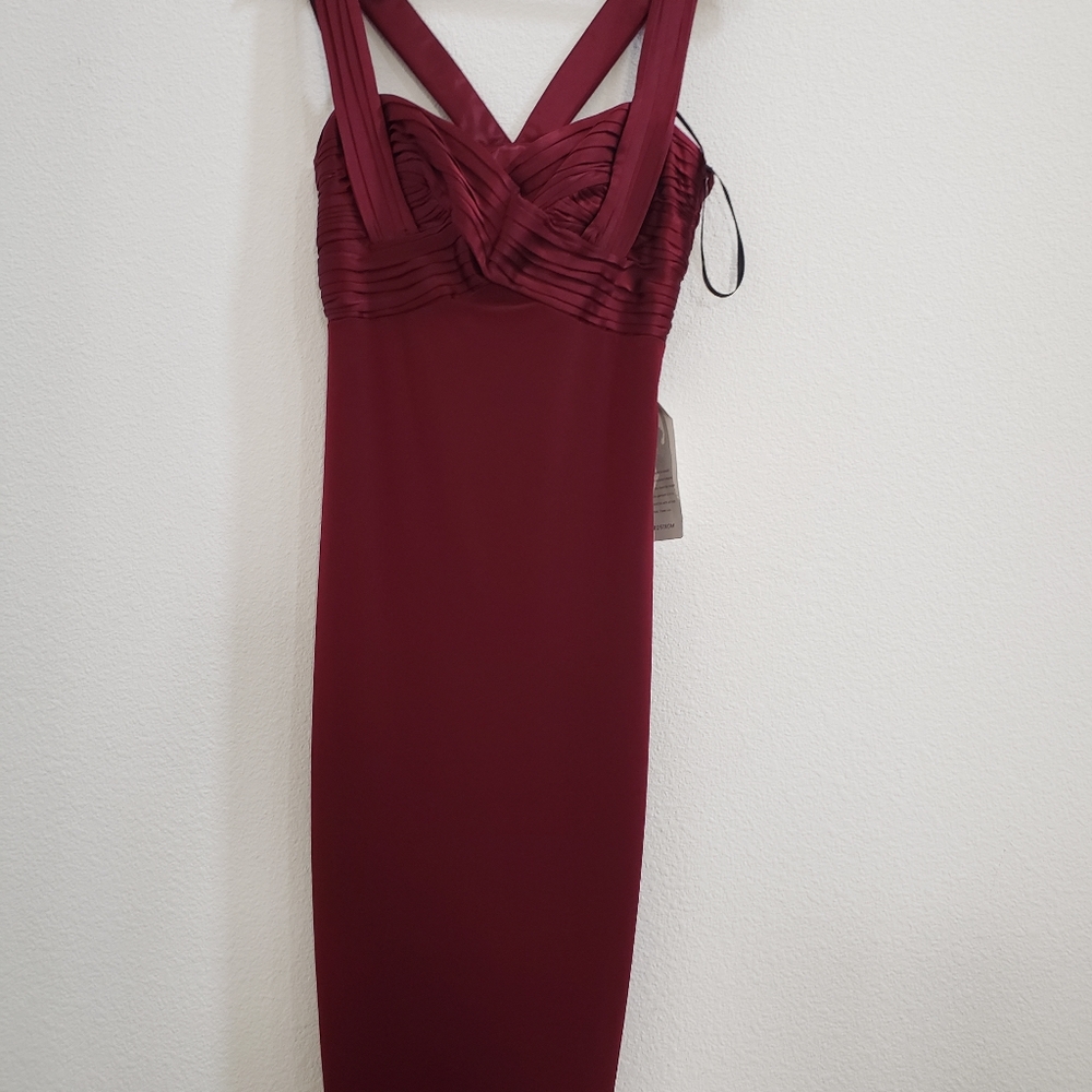 LAUNDRY By Shelli Segal Maroon Mini Dress Size 0